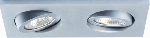  Lumiance 3035140+3035090 Motto 82 Modular Duo Ceiling Plate Matt Silver (  2 + )