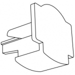   Concord 2011283 LYTESPAN 1 END CAP BLACK, 