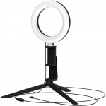        Gauss RL001 RING LIGHT, 10W, 600lm, 3000K/4000K/6500K, 9  , 5V, USB 2m, 16, 1/48,   , ,    ,  