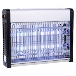 Ловушка для насекомых инсектицидная Hurakan 207781 HKN-LIN50, 2x8Вт, T5, 16Вт, 0.02кВт, 50кв.м., 345x75x265мм, 220V/50Hz, цепь для подвеса, серебристый корпус из металла