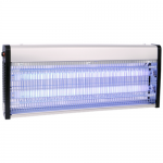 Ловушка для насекомых инсектицидная Hurakan 207784 HKN-LIN150, 2x20Вт, T8, 40Вт, 0.04кВт, 150кв.м., 645x75x265мм, 220V/50Hz, цепь для подвеса, серебристый корпус из металла