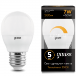 BLACK G45 E27 7W 560lm 3000K DIM