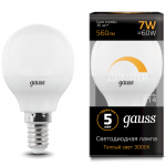 BLACK G45 E14 7W 560lm 3000K DIM