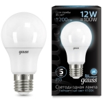    Gauss 102502212 BLACK, A60, 27, 12, 1200, 4100, Ra>90, 150-265V, 1/10/50,  