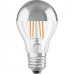 LED Superstar Classic A60 Filament Mirror Silver DIM 6.5W 827 Clear E27