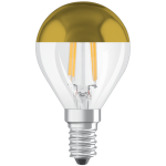    LEDVANCE 4058075456549 LED Star Classic P 34 Filament Mirror Gold, E14, 4W, 380lm, 2700K,  ,    ()