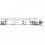    Zercale GPHHVA1215T8L 210W, 3.0 , D25mm, L1215mm, 4P(QPRH)  (B18), 16000h,  , WEDECO WLR 20, P-25210W